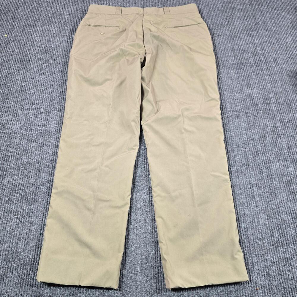 Vintage Eddie Bauer Pants Mens 36x30 Beige Lined Straight Winter Casual Khaki